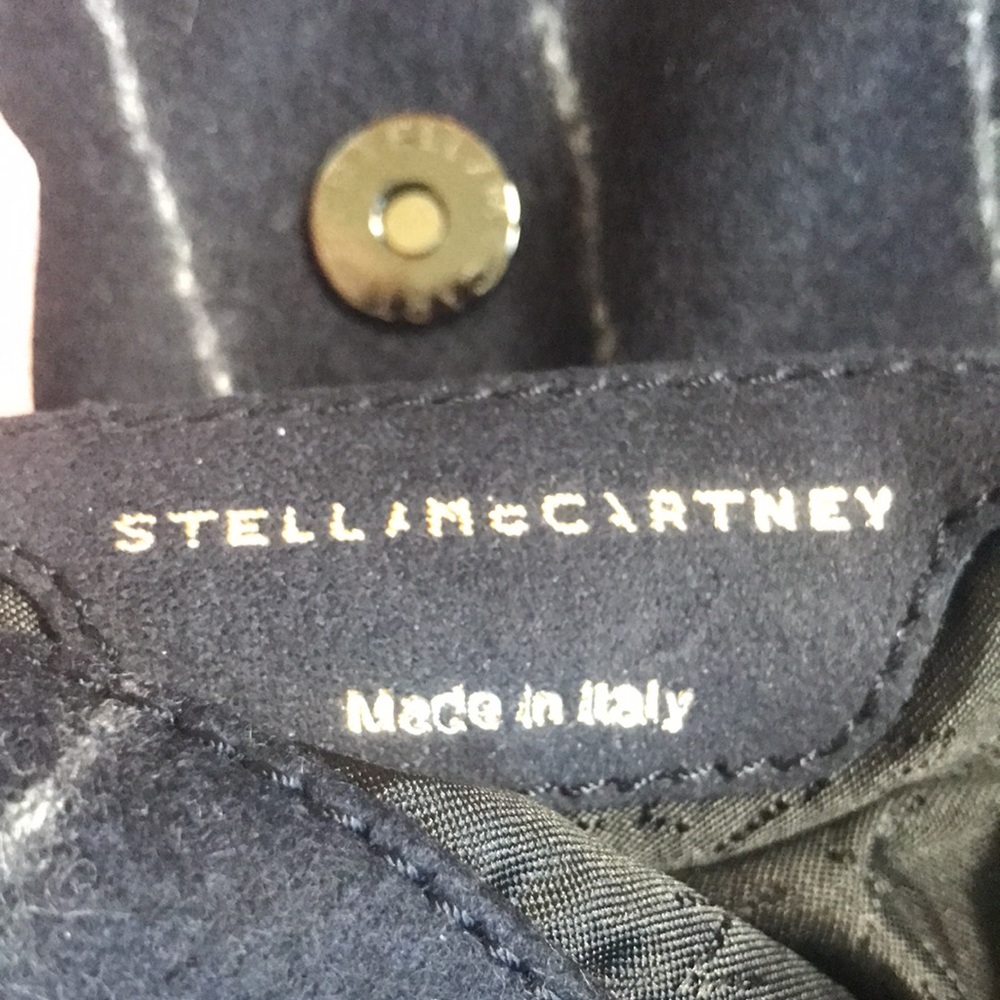 Stella McCartney Falabella Pinstripe Fold-Over Tote - Picture 9 of 14